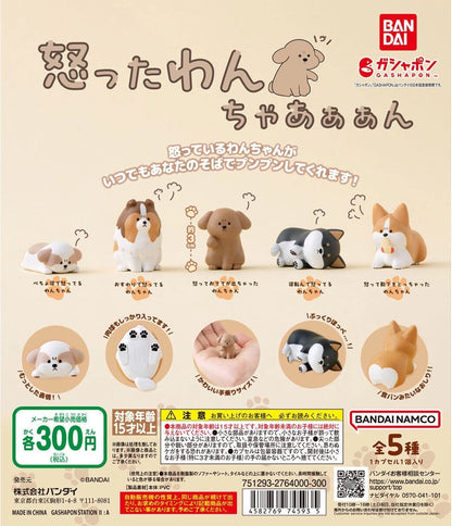 日本正版BANDAI 扭蛋 - 生氣狗狗系列
